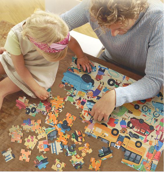 Đồ Chơi Ghép Hình Mideer Puzzle MD3078 – Vali Garage Ôtô (104 mảnh ghép)