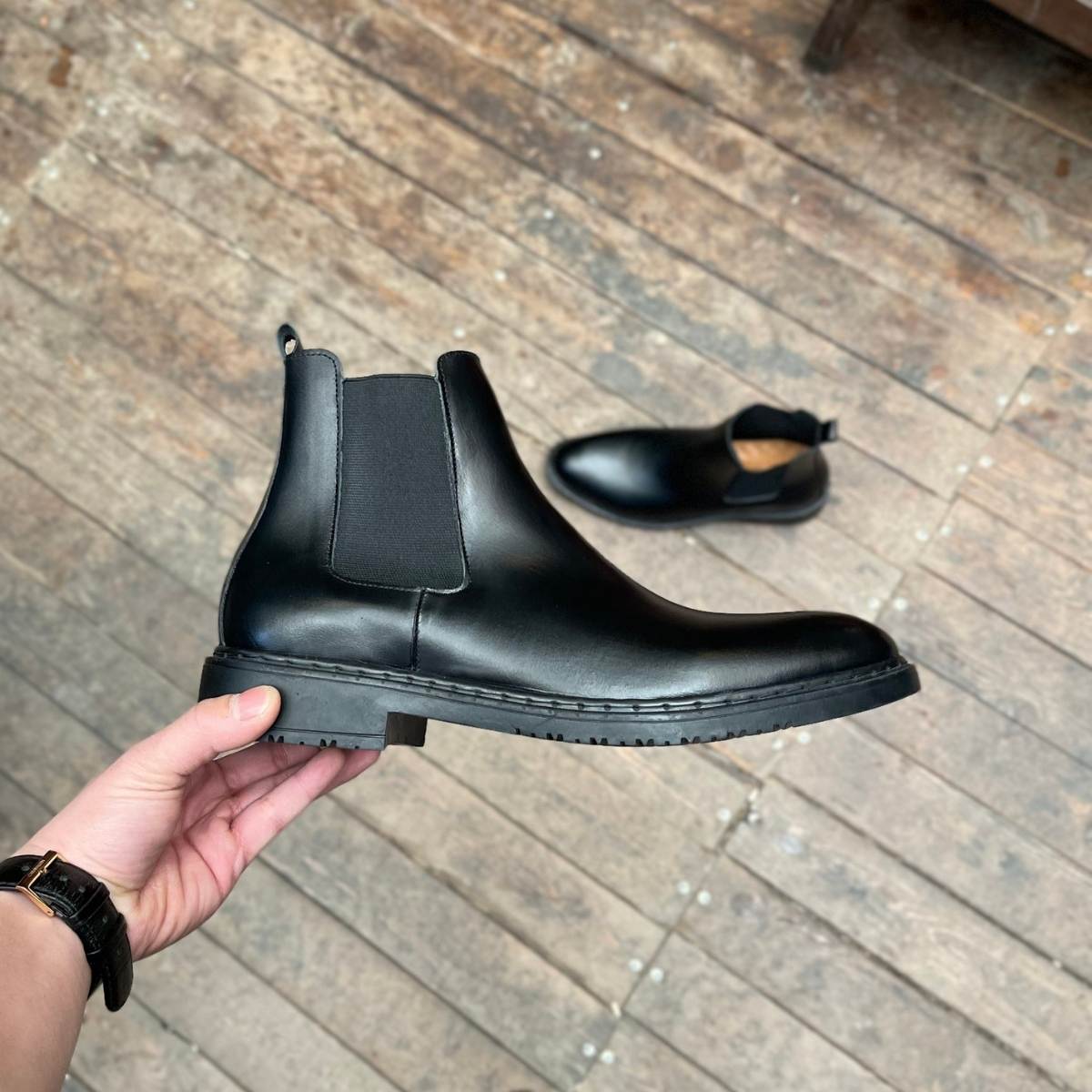 Giày da công sở Chelsea Boots Classic da bò Lucas Shoes