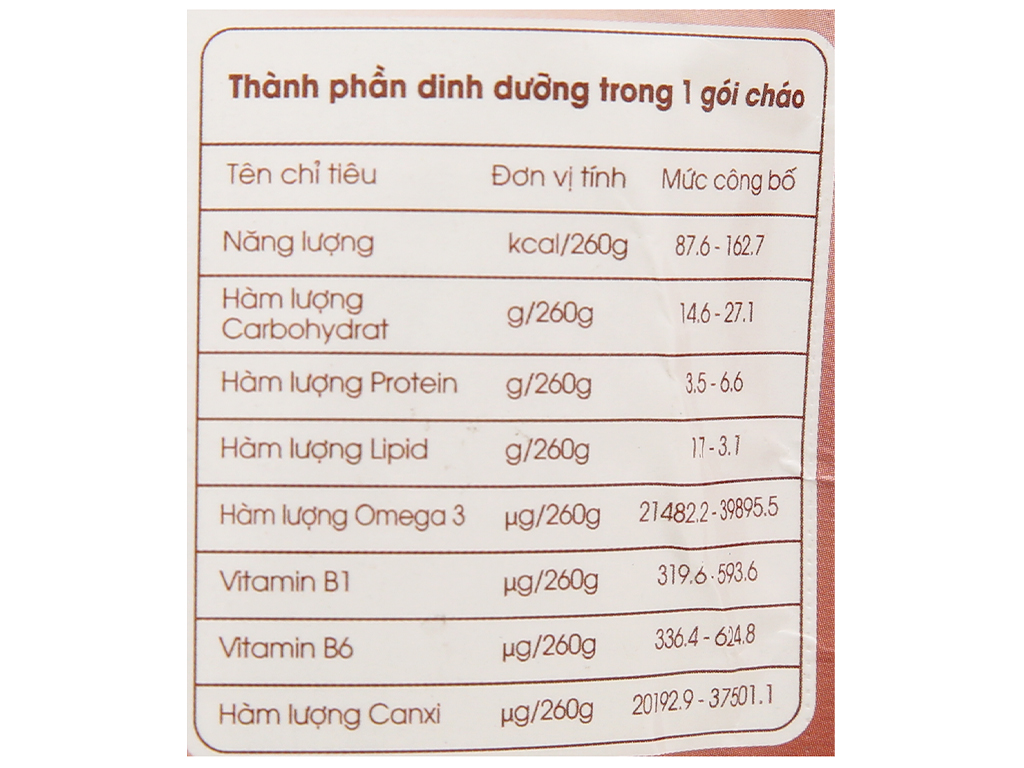 Cháo tươi ếch đậu hà lan Cây Thị gói 260g