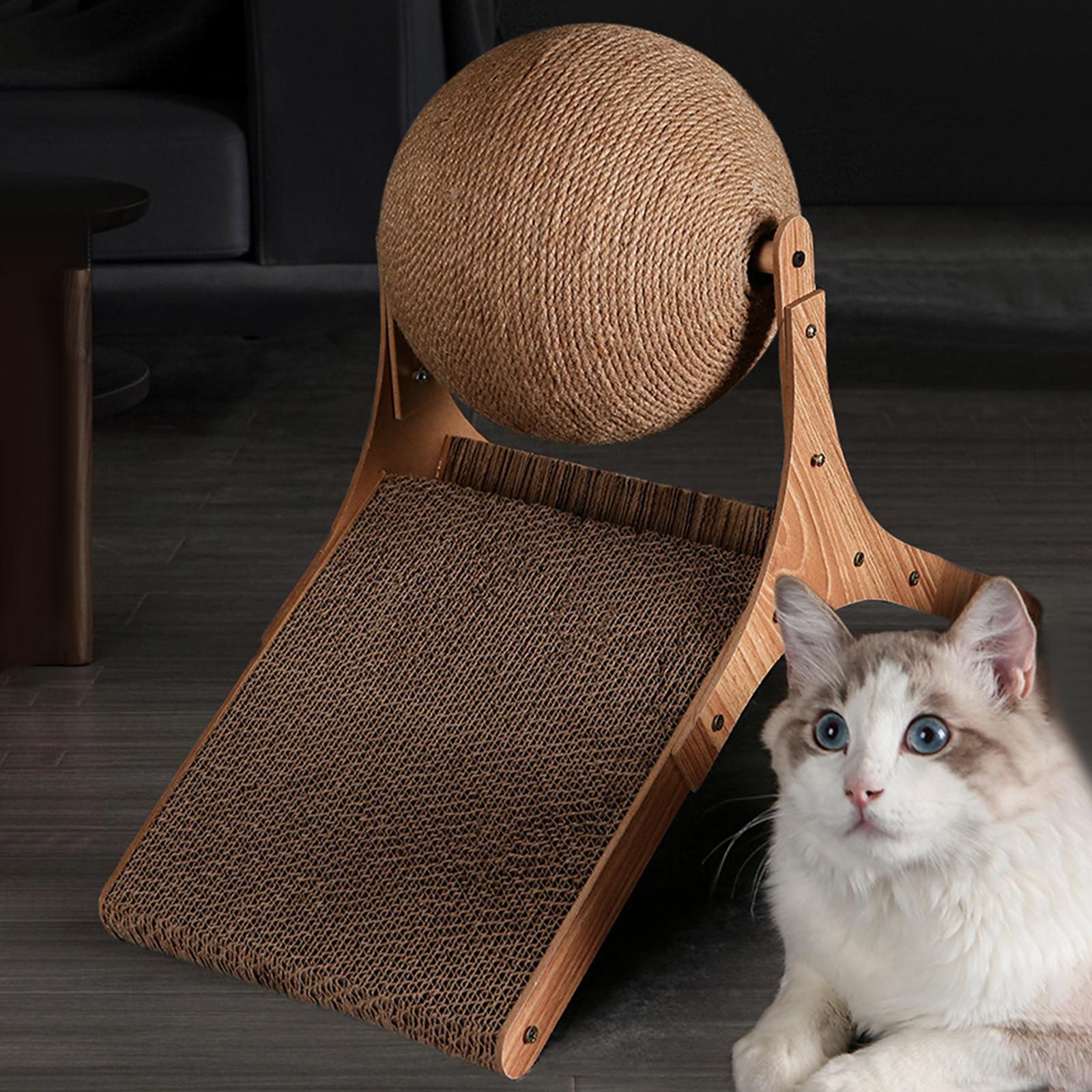 Cat Scratcher Toy Interactive Pet Toy Rotatable Ball Playing Scratching Ball