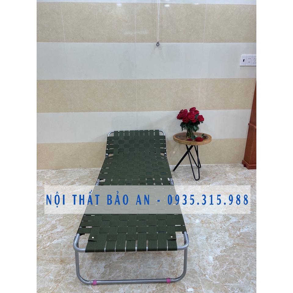 Giường xếp vải dù khung sắt cỡ lớn GX03
