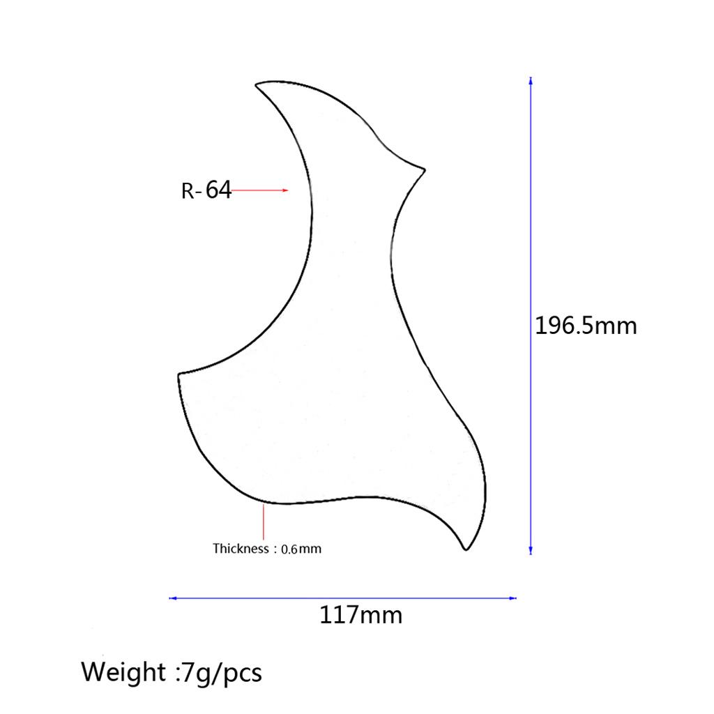 2 Pieces Acoustic Guitar Pickguard Pick Guard Scratch Plate