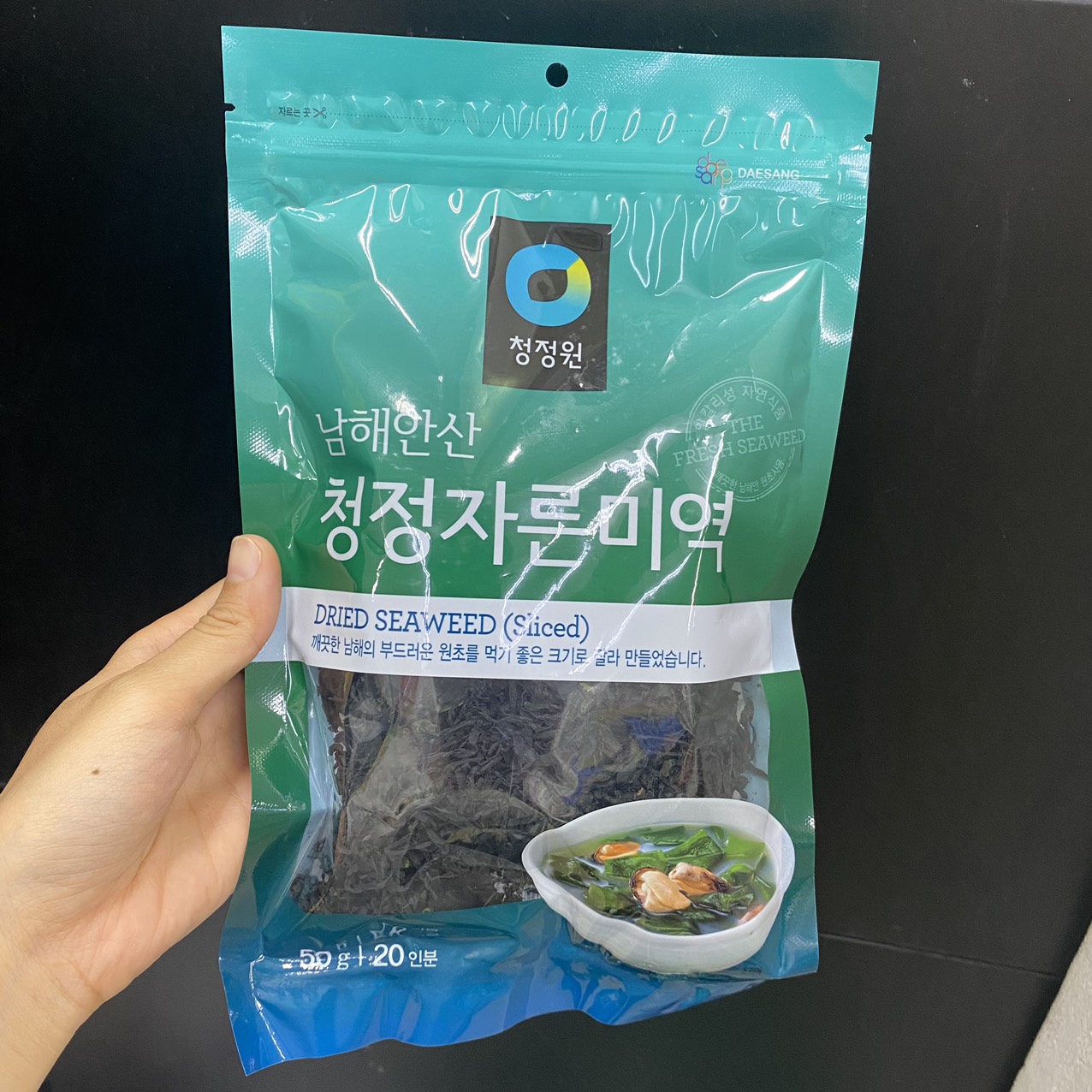 Rong Biển Khô Nấu Canh Loại Cắt Nhỏ Daesang Hàn Quốc Gói 50G / 대상) 청정 자른미역 50G