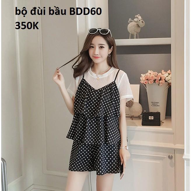 BỘ ĐỒ BẦU CHÂM BI ĐI CHƠI SANG CHẢNH BDD60