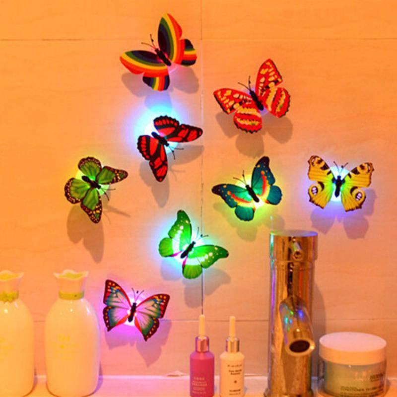 Đèn ngủ LED hình bướm nhiều màu sắc trang trí phòng quà tặng cho bé trẻ em