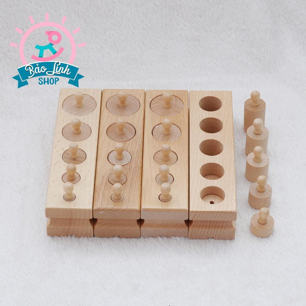 Bộ Núm trụ Montessori| Đồ chơi an toàn - Đồ chơi giáo dục sớm