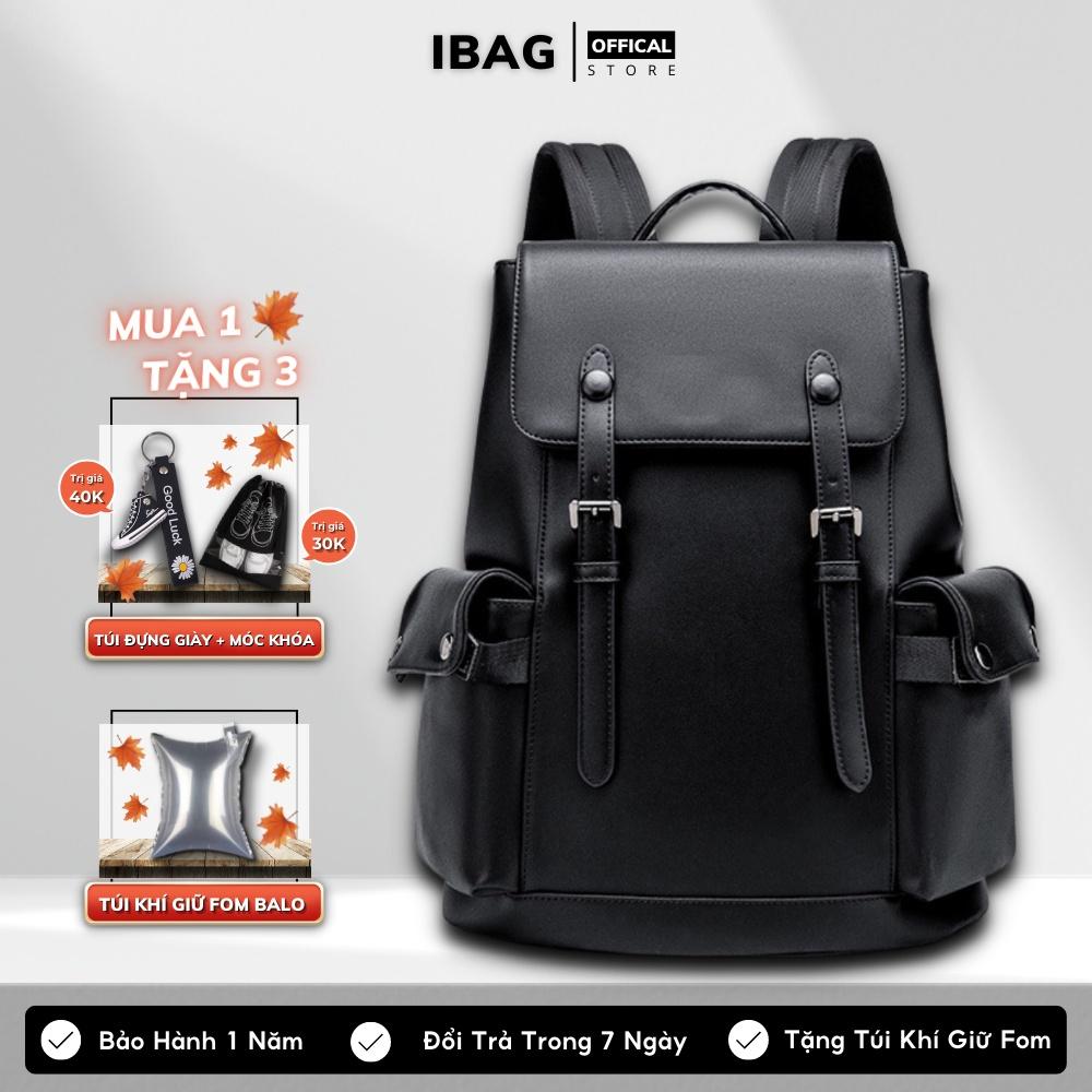 Balo da thời trang nam nữ da PU cao cấp chống thấm nước cặp đi học đi chơi ulzzang balo đựng laptop 15.6 inh -
