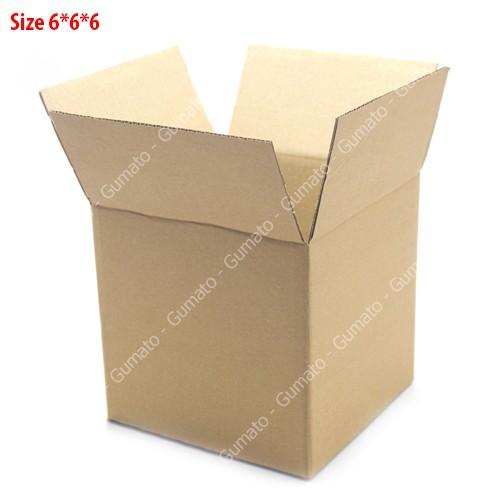 Hộp giấy P1 size 6x6x6 cm, thùng carton gói hàng Everest