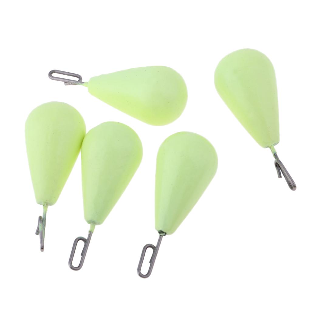 Luminous Quick Insert Lead Sinker Fishing Lead Weights Fishing Balls Weights Fishing Jig Heads Sinkers