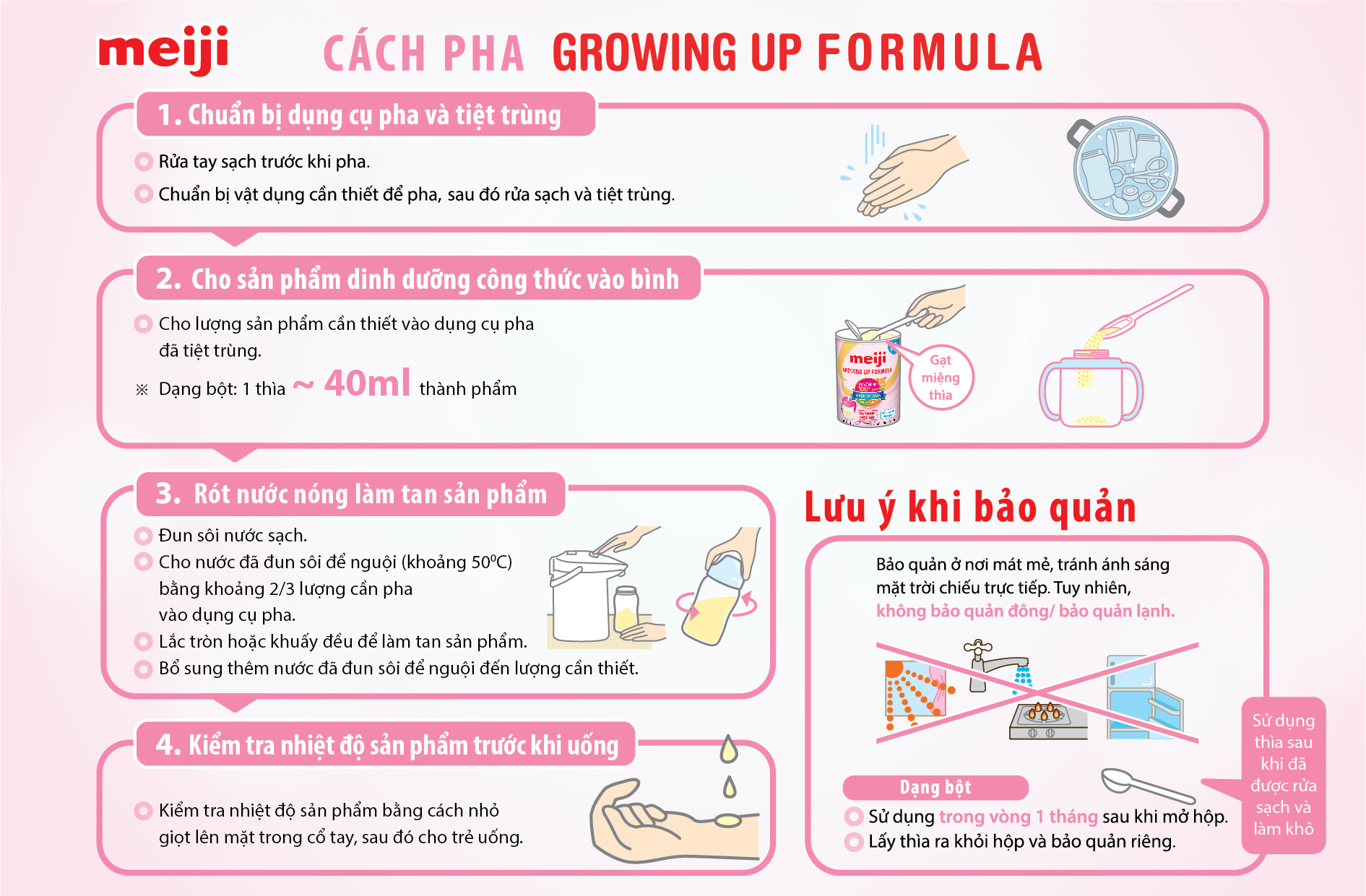 Combo 2 Hộp Sản Phẩm Dinh Dưỡng Công Thức Meiji Growing Up Formula - Nhập khẩu chính hãng (800g)