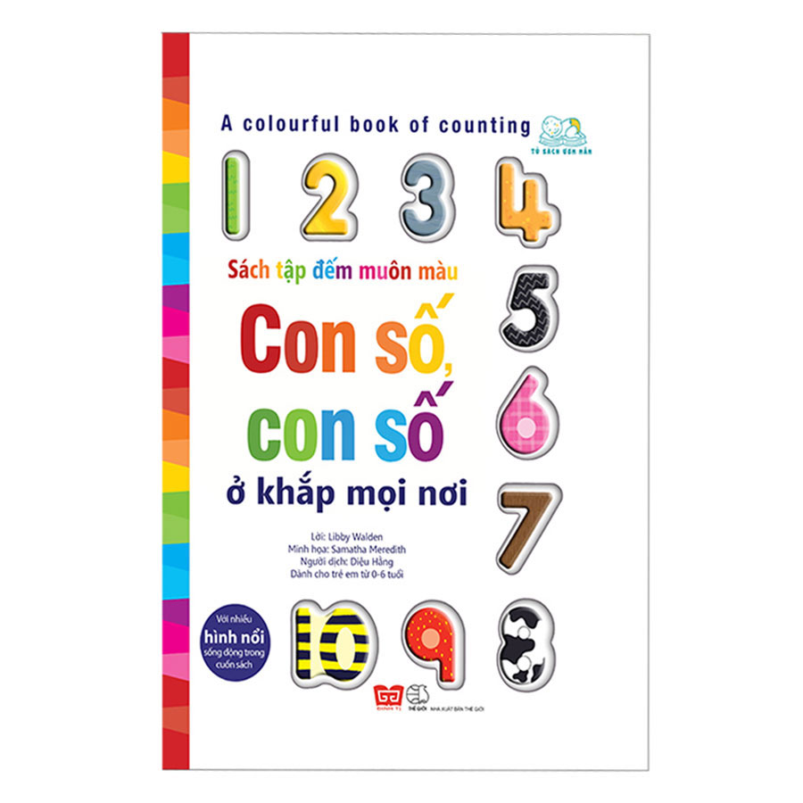 Sách Tương Tác - A colourful book of counting - Sách tập đếm muôn màu - Con số, con số ở khắp mọi nơi