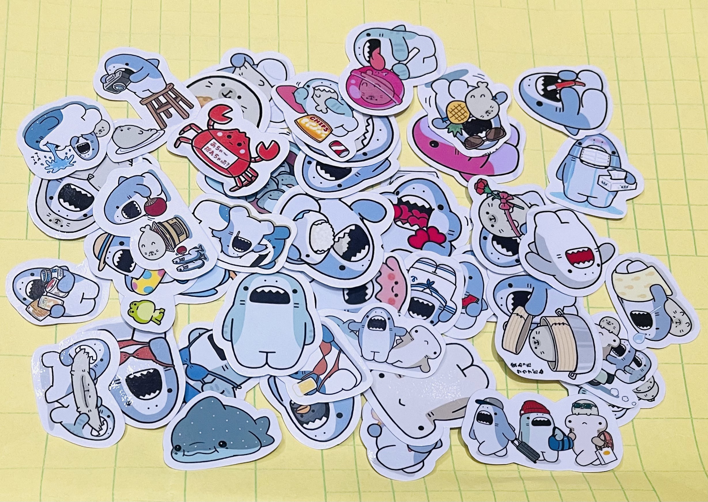 Sticker samezu shark set 30