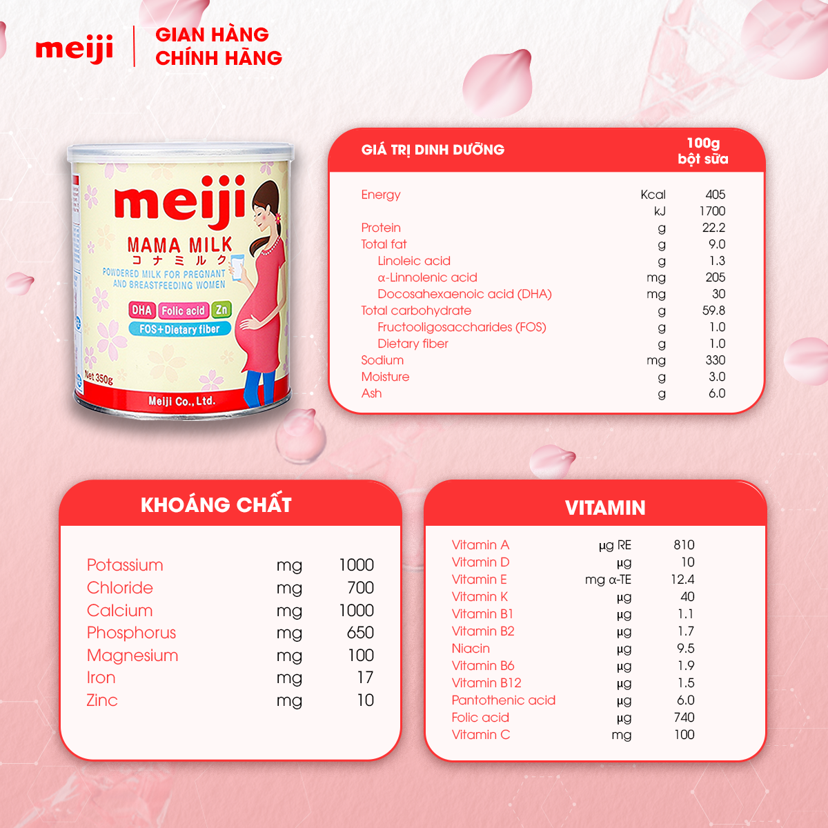 Combo 1 Hộp Thực phẩm Bổ Sung Meiji Mama Milk Và 1 Hộp Sản Phẩm Dinh Dưỡng Công Thức Meiji Growing Up Formula Ezcube