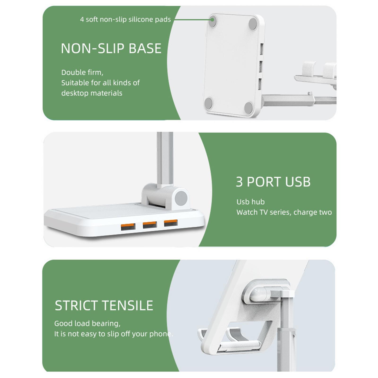 Foldable Desktop Phone Holder Charging Stand for Tablet Meeting Travel