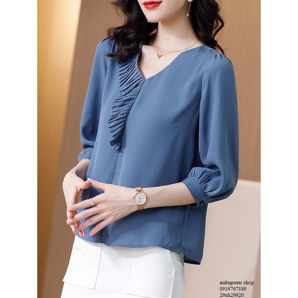 Nh29920-SƠ MI NỮ DẬP LY CÔNG SỞ