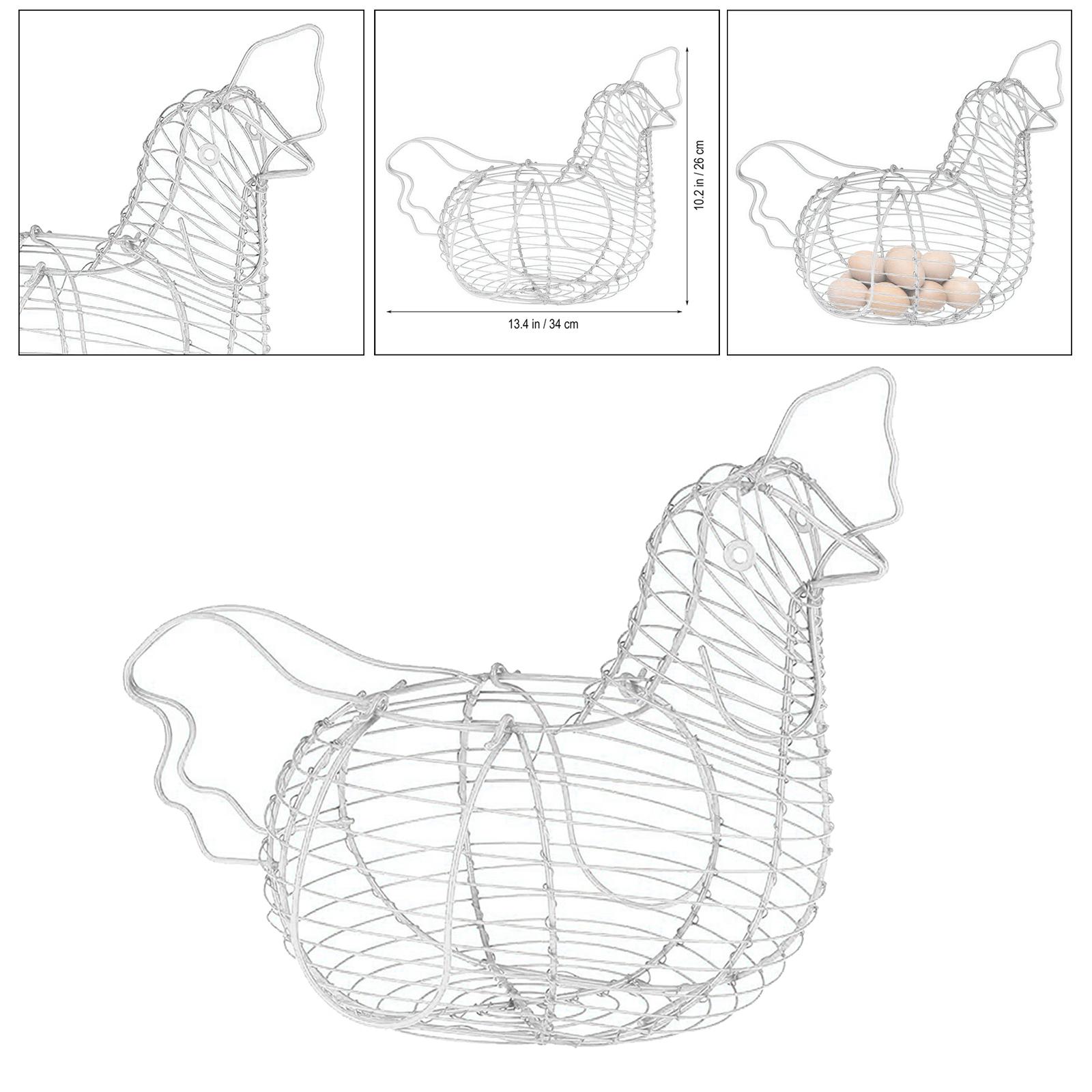White Egg Basket Multifunctional Metal Egg Holder Distribution Basket Storage Shelf Egg Stand Rack Decoration Home Kitchen Organizer
