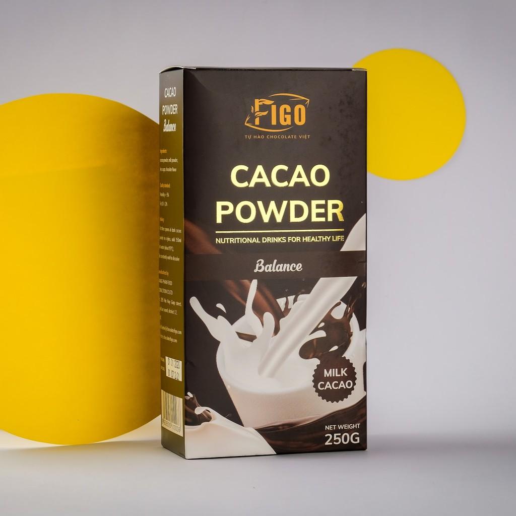 Bột Socola đắng 80% cacao ít đường dòng Balance Figo 250gram