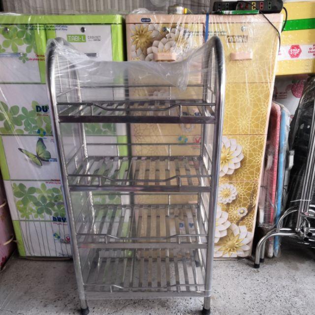 Kệ inox 4 tầng cao cấp hàng thẻ