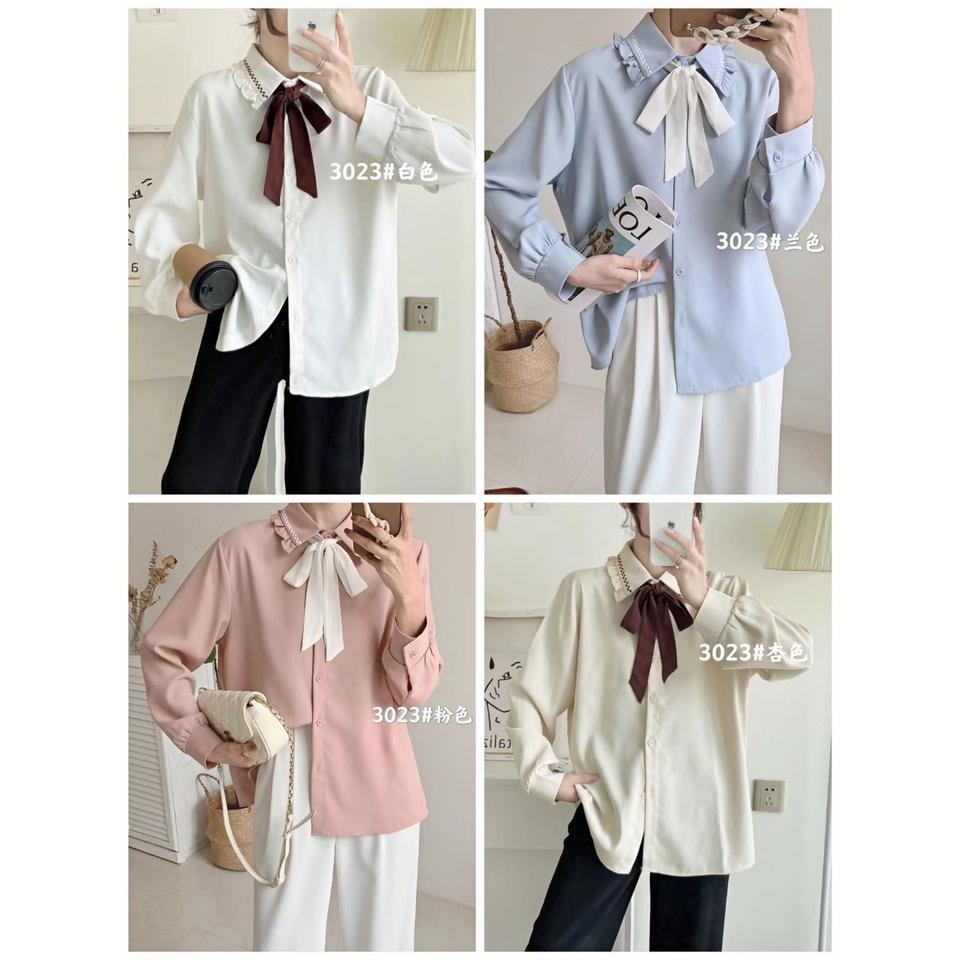 Áo Sơ Mi Nữ Công Sở Cổ Nơ Chất Đẹp