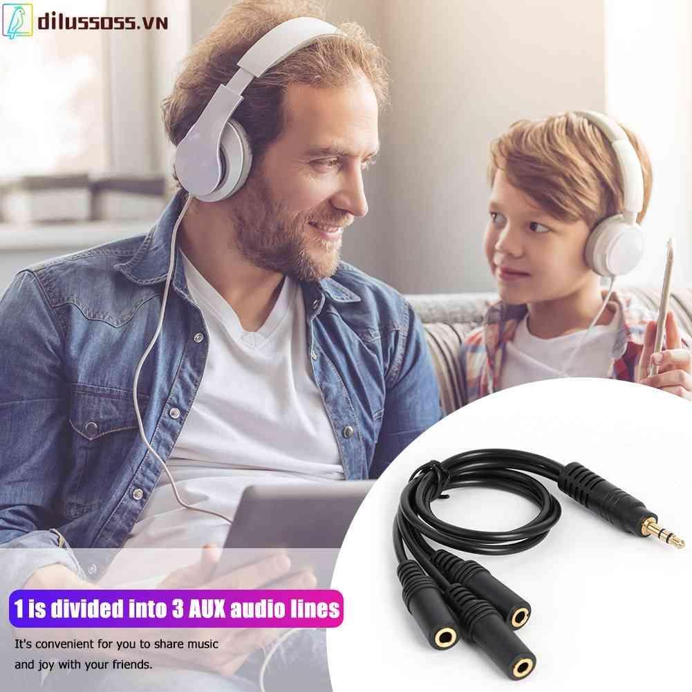 Dây Cáp Âm Thanh Chia 3 Cổng 3.5mm Thành 3 Cực