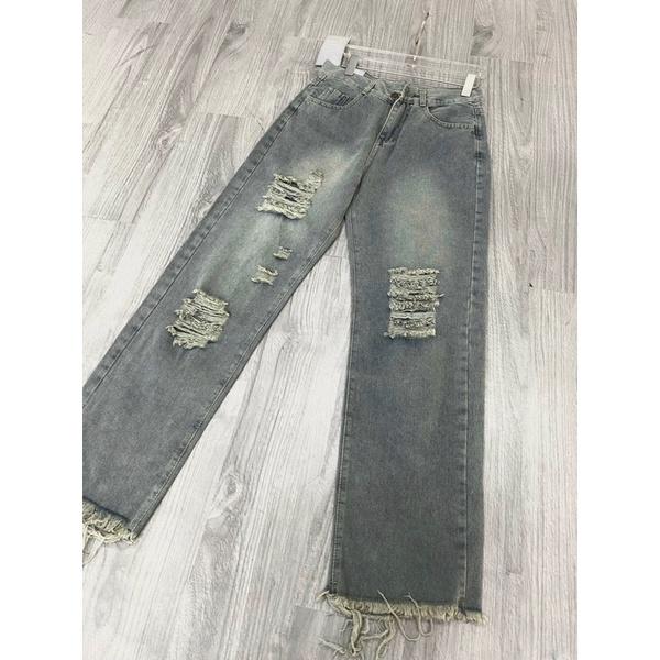 Quần baggy jeans ống suông màu lạ siêu đẹp