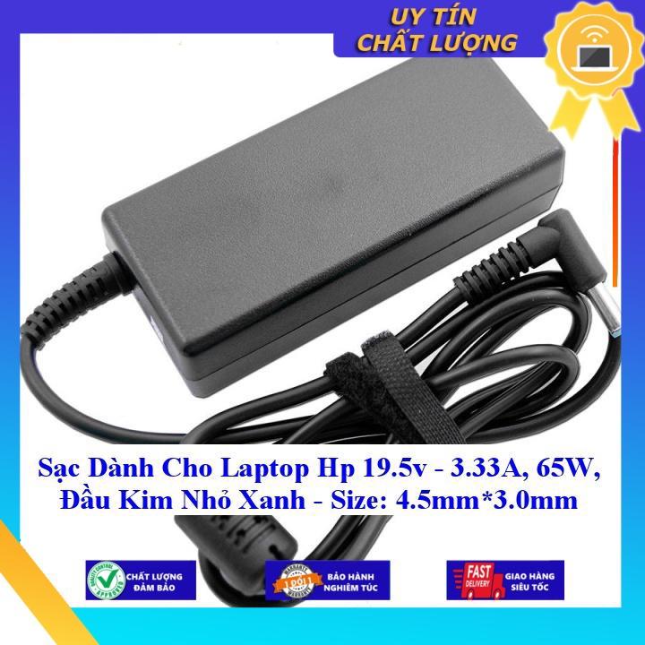 Sạc dùng cho Laptop Hp 19.5v - 3.33A 65W Đầu Kim Nhỏ Xanh - Size: 4.5mm*3.0mm - Hàng Nhập Khẩu New Seal