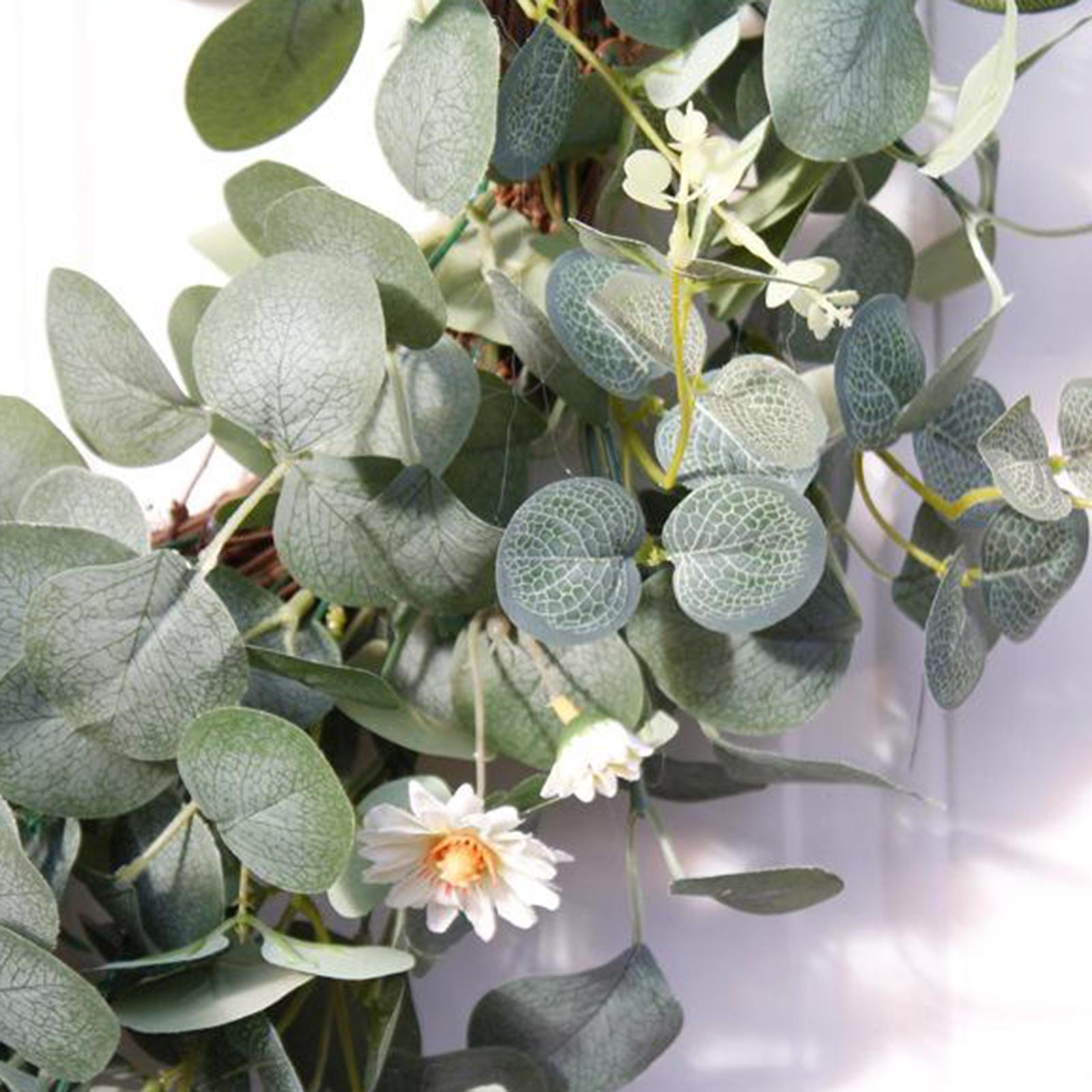 Eucalyptus Wreath Front Door Green Leaves Garland Hanging 56cm