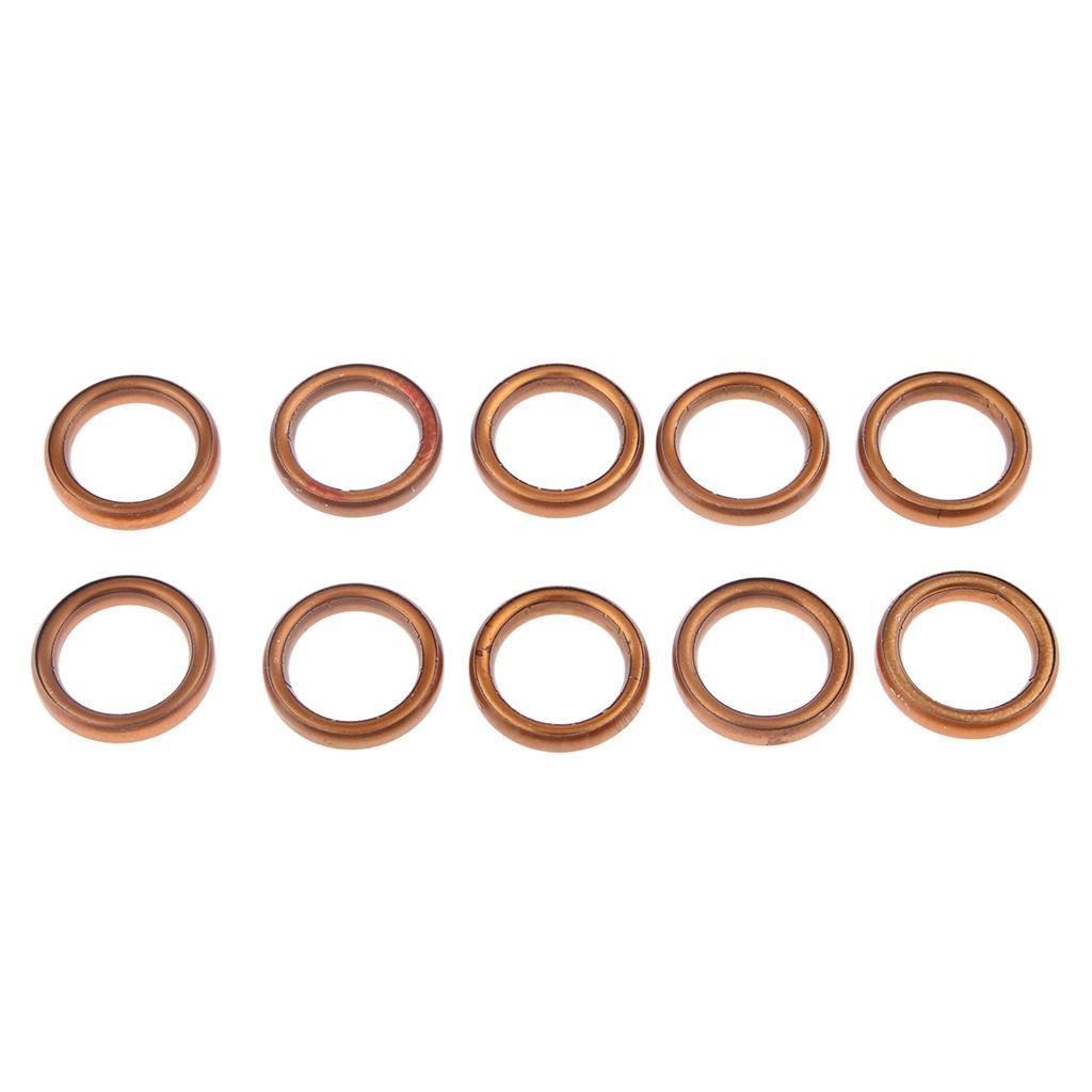 10x Motorcycle Exhaust Muffler Pipe Gaskets for 110 150cc Gy6 Moped Scooters