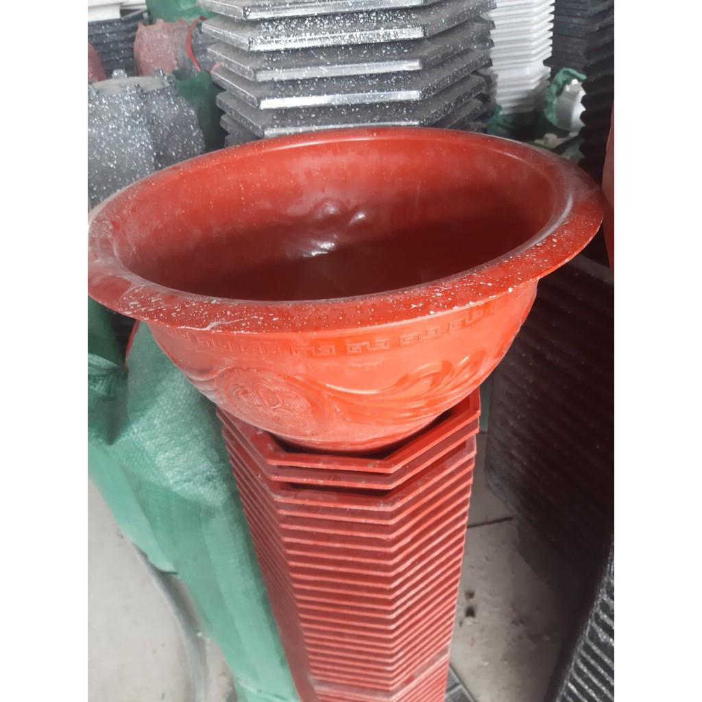 Bộ 2 Chậu Cây Không Có Lỗ Thoát Nước Trồng Hoa Sen Hoa Súng - Nuôi Cá T58