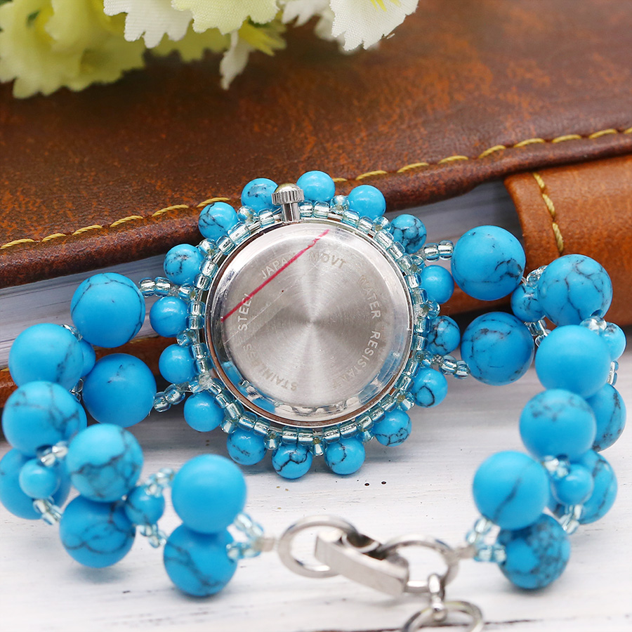 Đồng Hồ Nữ Đá Ngọc Lam (Turquoise) DHN18 Bảo Ngọc Jewelry