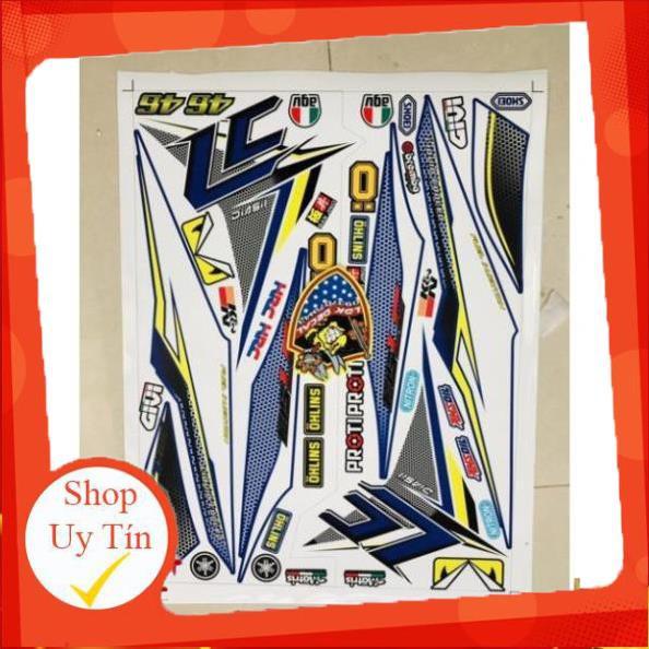 Tem rời ex 2011 trắng xanh