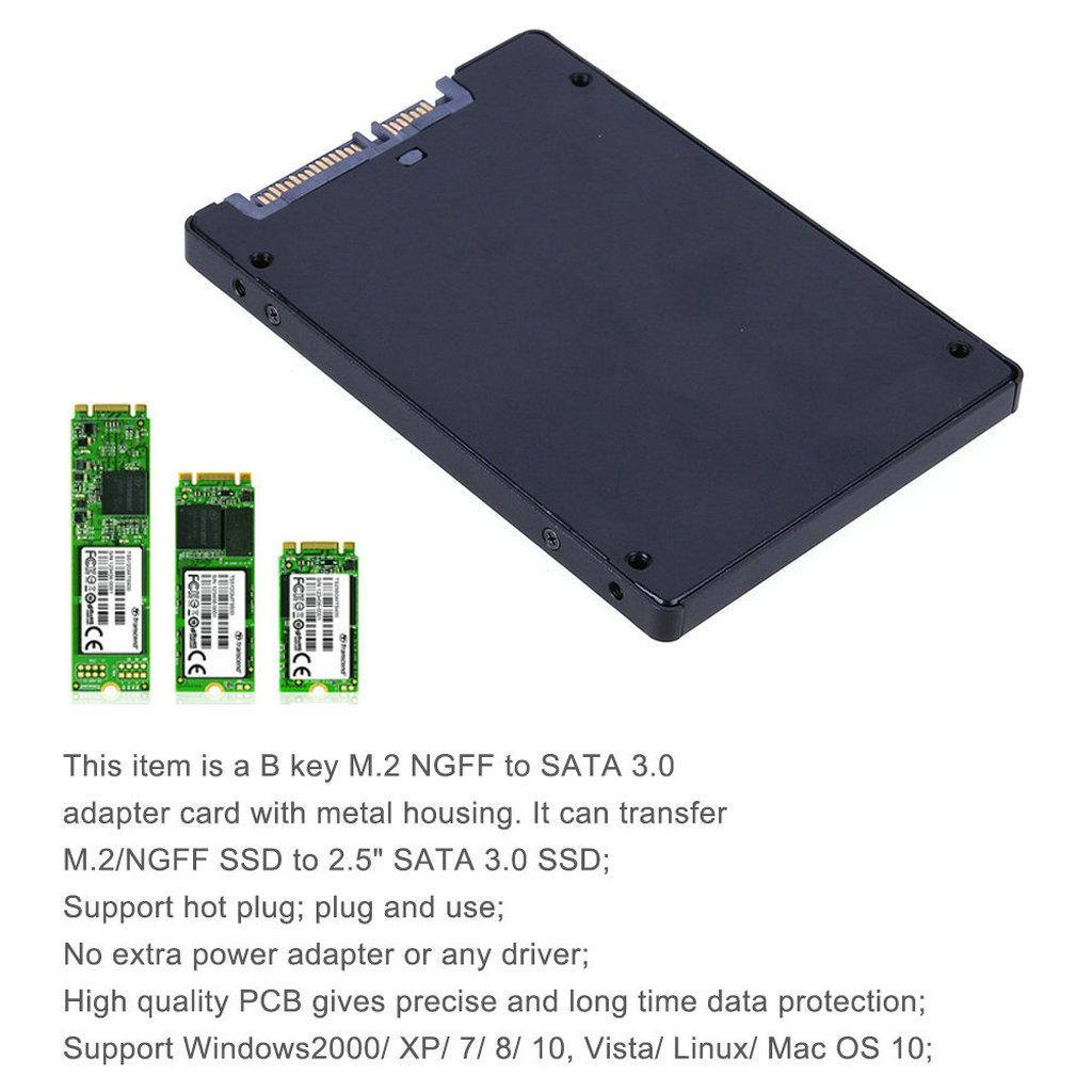 M.2  to  III Aluminium 2.5'' SSD Enclosure for 2242 2260 2280mm SSD