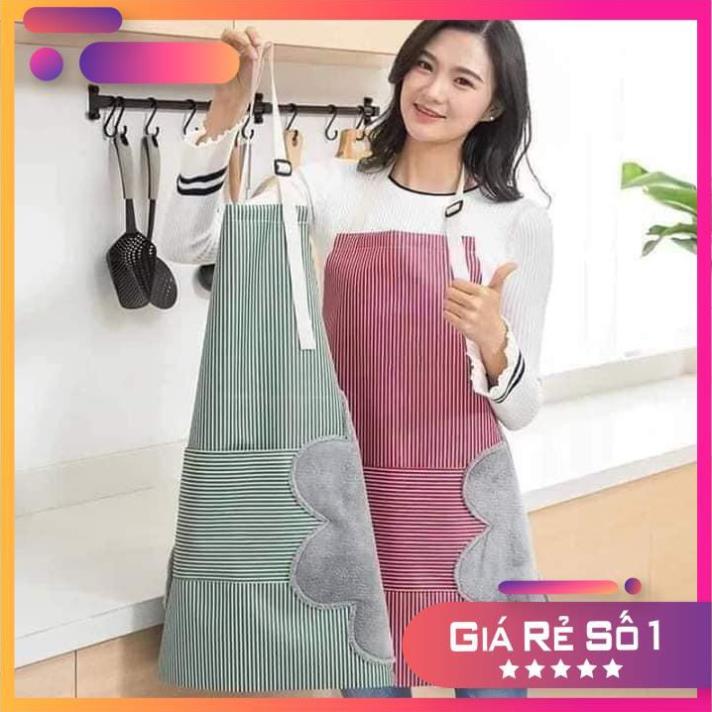 Combo 2 Tạp Dề Hình Hoa Không Thấm Nước Kiểu Dáng Hàn Quốc Cực Kì Đẹp