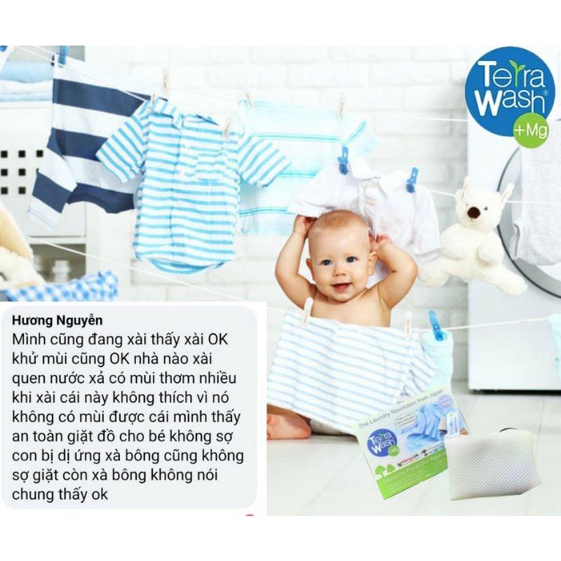 Túi Giặt Terra Wash +Mg Giặt Sạch Không Hoá Chất, Tặng Xà Bông Sinh Dược Than Tre