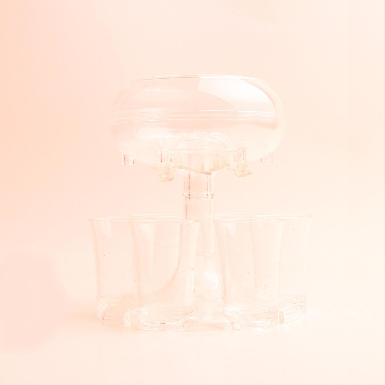 6 Shot Glass Dispenser and Holder for Beverage, Cocktail, Wine and Juice,
