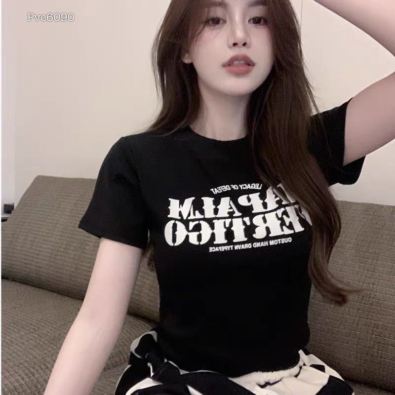ÁO CROPTOP THUN GIẤY TAY NGẮN SUÔNG RỘNG ĐI TIỆC ĐI CHƠI DẠO PHỐ ĐI BIỂN