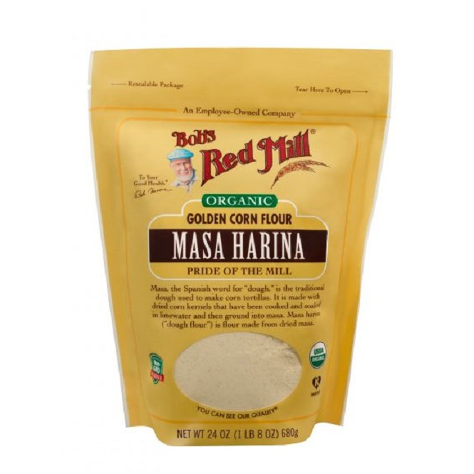 Bột ngô (bột bắp) làm tortilla hữu cơ Bob's Red Mill Golden Masa Harina Corn Flour 680g