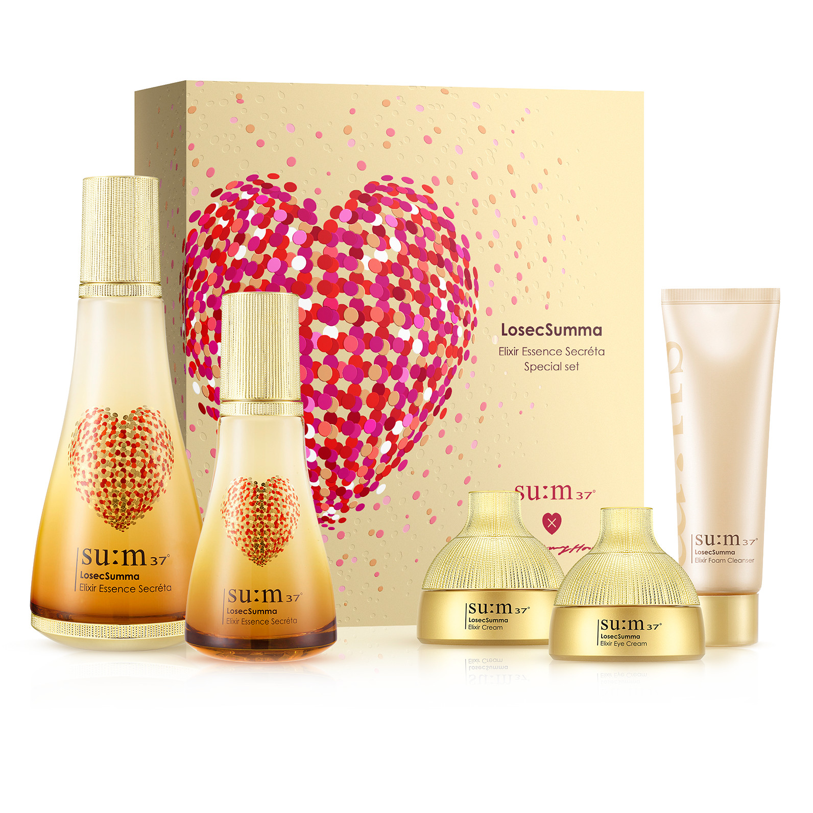 Nước thần hoàng kim thanh lọc tái sinh da Su:m37 Losec Summa Elixir Essence Secreta Heart Edition