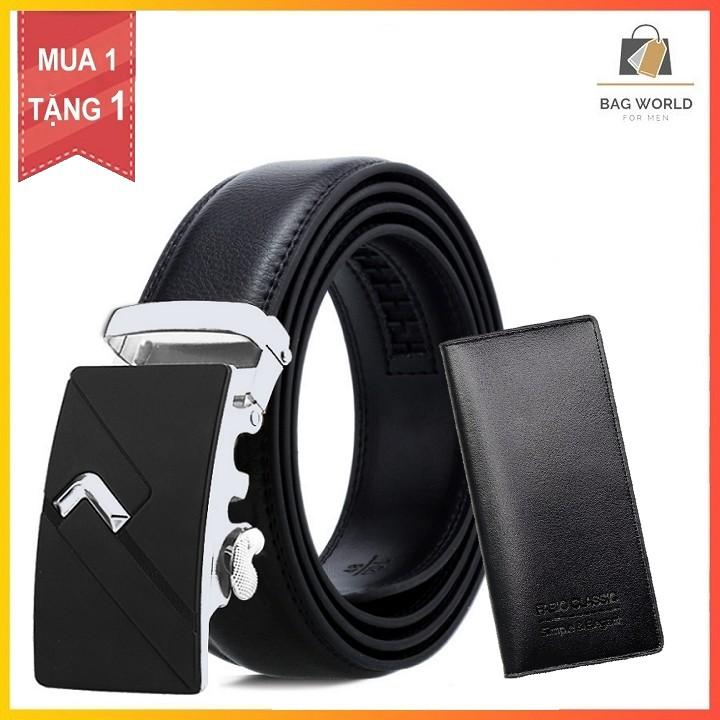 Thắt Lưng Da Nam Khóa Tự Động Và Ví Da
