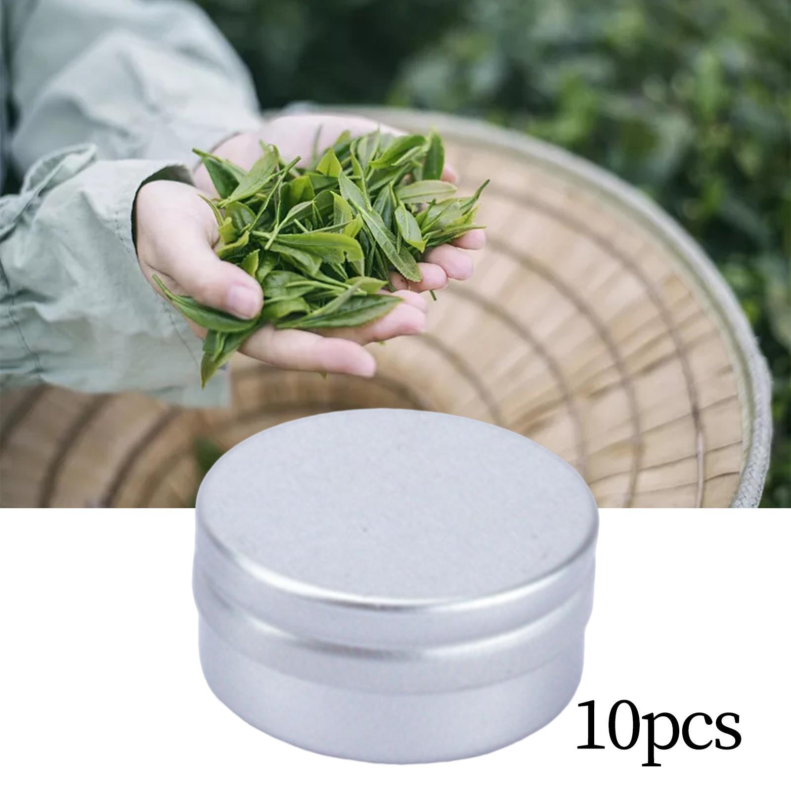 10Pcs Screw Top Round Aluminum Tins 15ml Empty Containers for Candles
