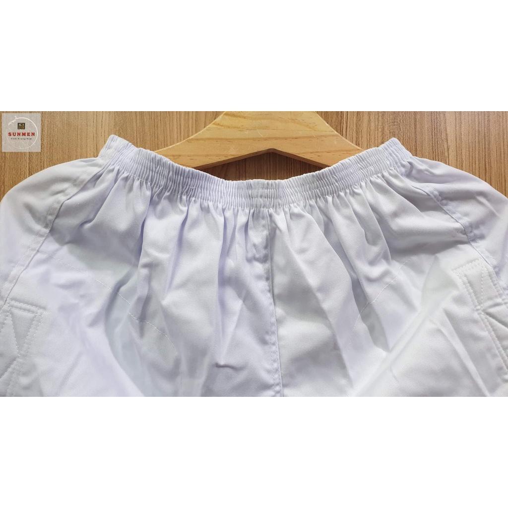 Quần Đùi Nam Kaki Đáy Nem Thể Thao Trắng SUNMEN Size Từ 45-75kg,Phù hợp mặc nhà,mặc ngủ thoáng mát