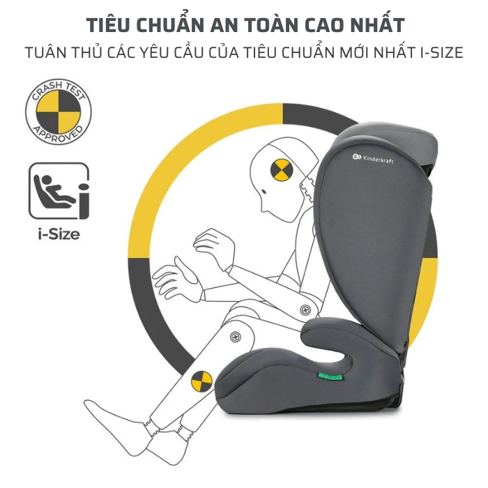 Ghế ngồi ô tô Kinderkraft Ispark cho bé từ 3,5 -12 tuổi - Hàng chính hãng