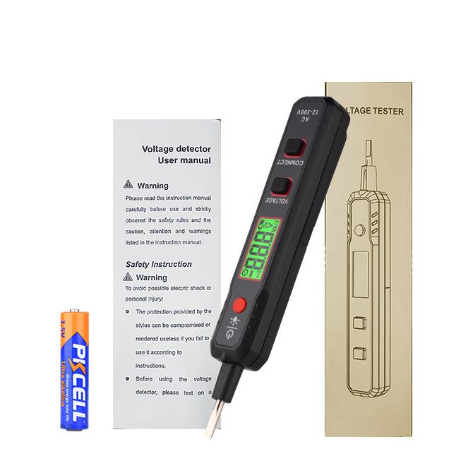 Bút thử điện cao cấp mà hình LCD rõ nét, Bút thử điện đo thông mạch, kiểm tra dây lửa dây mass có còi báo
