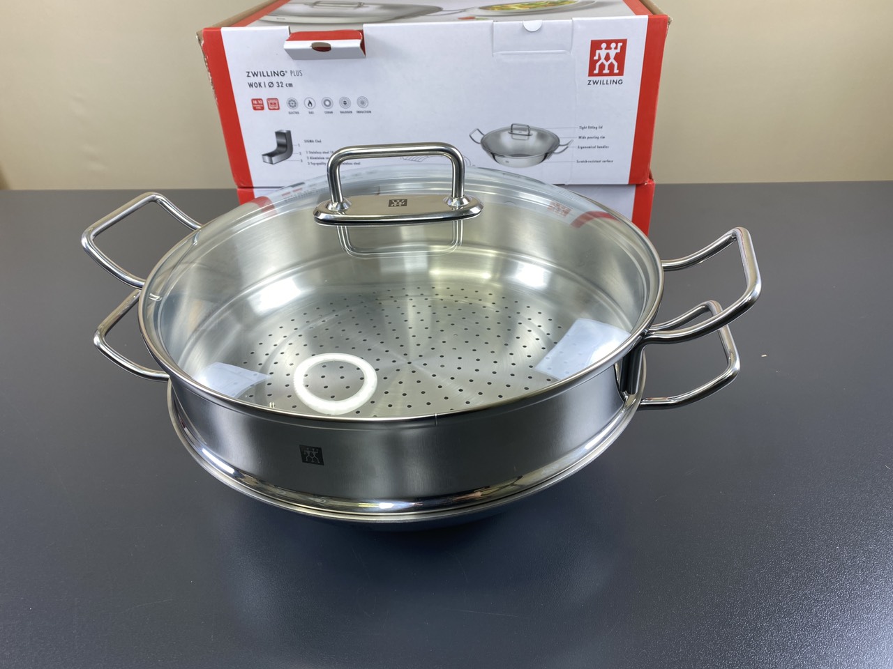 CHẢO TỪ ZWILLING PLUS WOK 32CM KÈM XỬNG HẤP