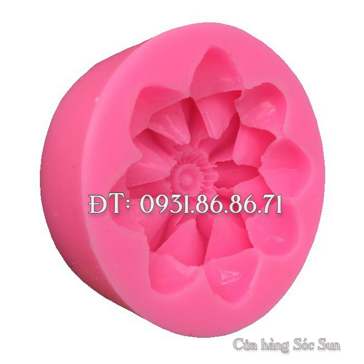 Khuôn silicon hoa cúc 2 tầng - Mã số 1326