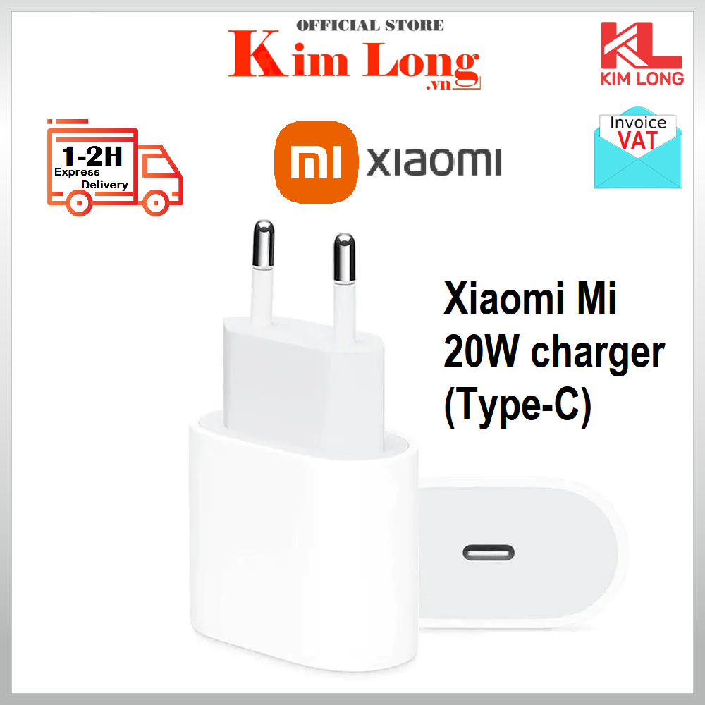 Adapter Cốc củ sạc Xiaomi Mi 20W charger (Type-C) BHR4927GL - Hàng Chính hãng