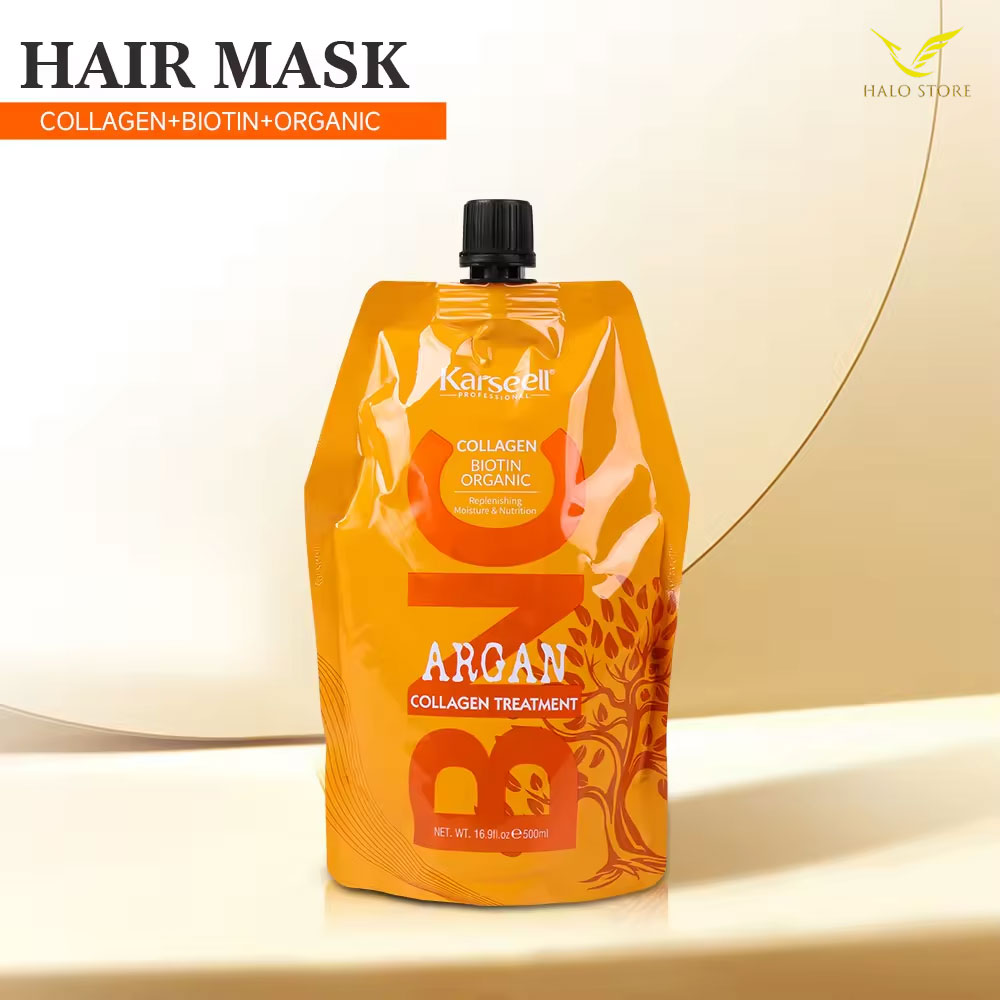 Kem hấp ủ tóc siêu mượt Karseell BNC Argan hair mask 500ml, Dầu hấp ủ tóc hương nước hoa