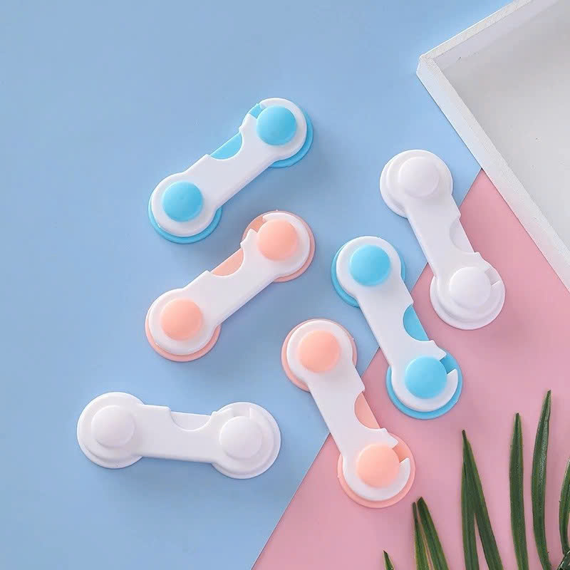 Bộ 5 Khoá Chặn Cửa Tủ , Tủ Lạnh Bảo Vệ An Toàn Cho Bé - Màu Ngẫu Nhiên
