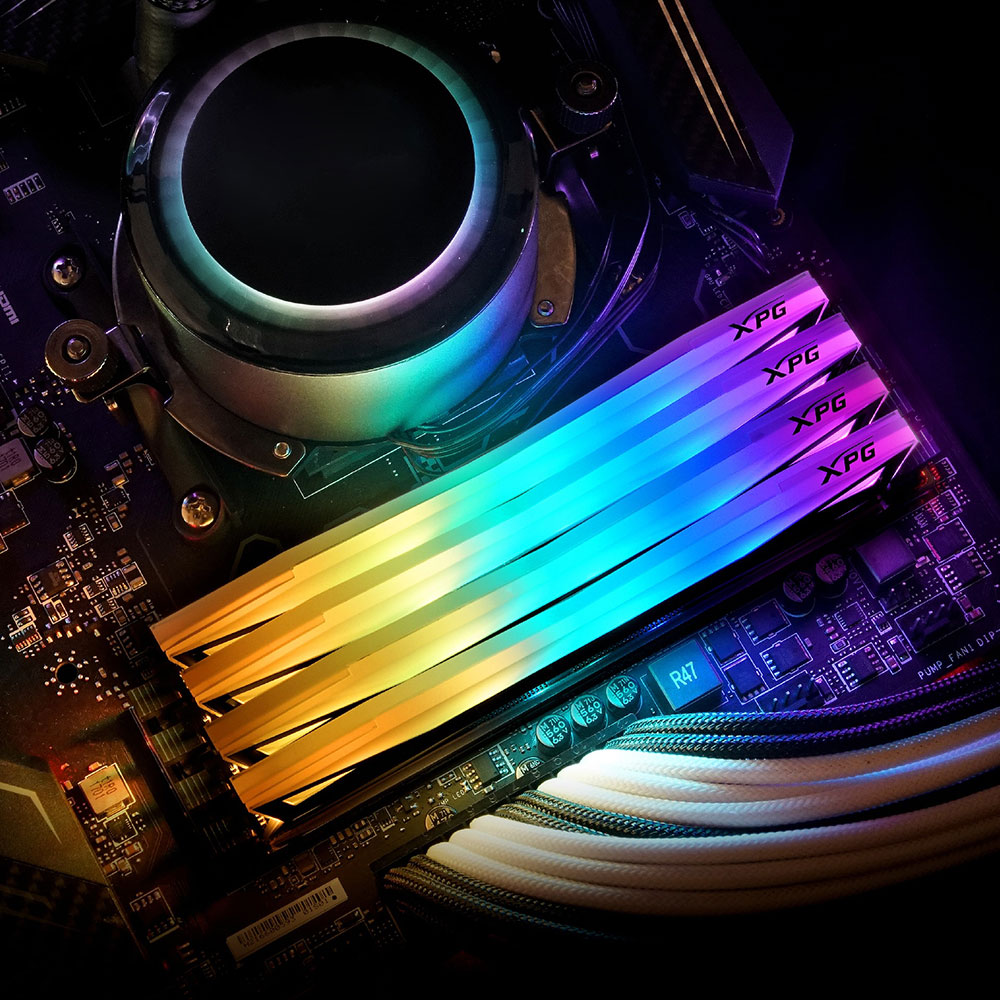 Bộ nhớ Ram PC ADATA DDR4 XPG SPECTRIX D60-LED 32GB (16G*2) 3600 TUNGSTEN GREY RGB - Hàng Chính Hãng