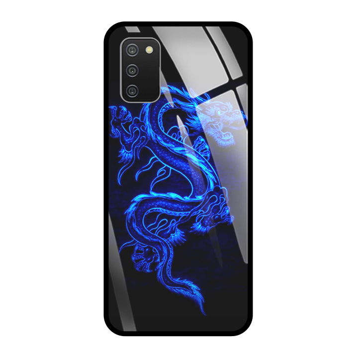 Ốp Lưng Kính Cường Lực Cho Điện Thoại SAMSUNG GALAXY A02S - 0270 DRADON02 - Hàng Chính Hãng